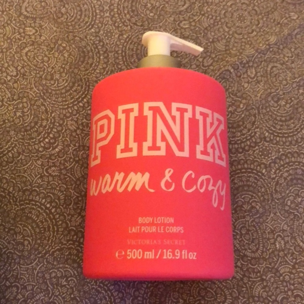 Pink warm and cozy lotion